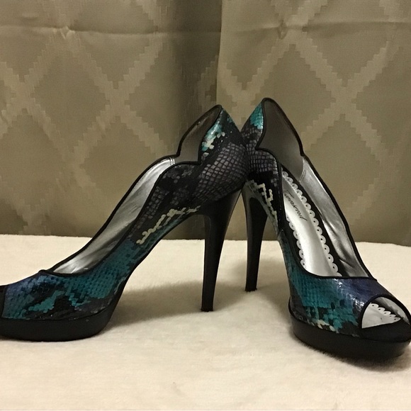 Lulu Townsend Peep Toe Stiletto Heel Shoes - Picture 9 of 14